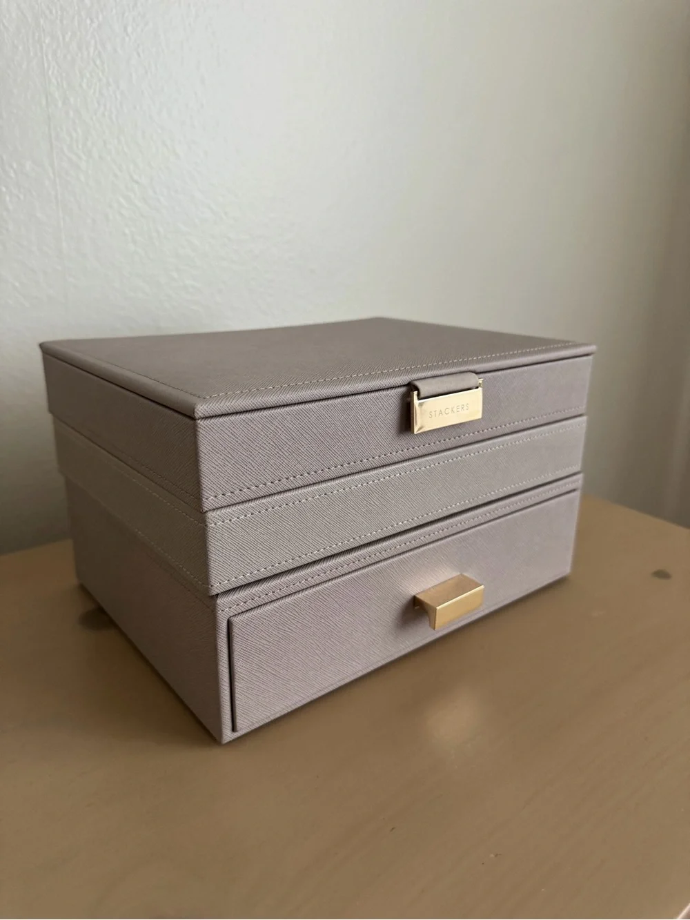 Stackers Taupe Jewelry Box with Drawer